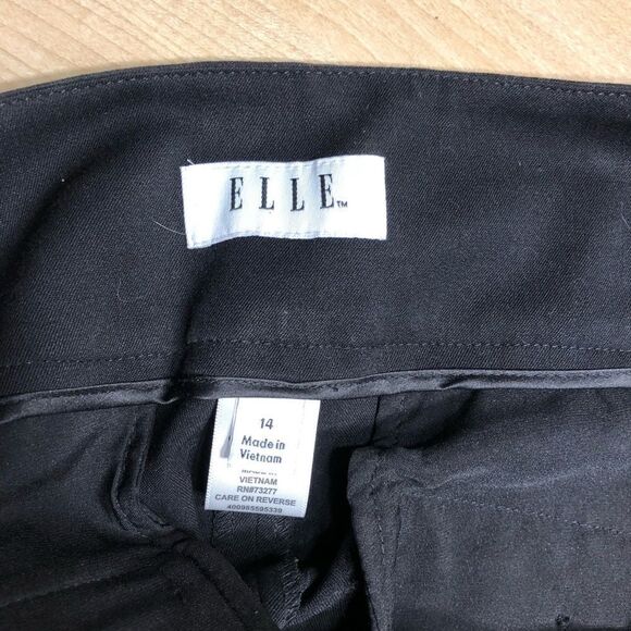 ELLE Women’s Black Dress Pants sz 14 - Picture 3 of 7